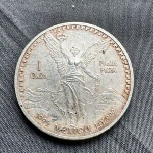 1995 Mexico Plata Pura 1onza Estados Unidos Mexicanos Silver Bullion Coin